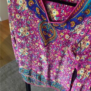 Silk caftan top excellent condition